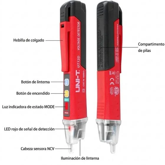 UT12D Detector de tensión tipo lápiz